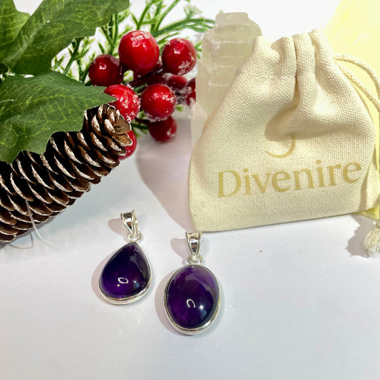 Colgante de Amatista | Plata 925 | Serenidad y equilibrio interno – Divenire