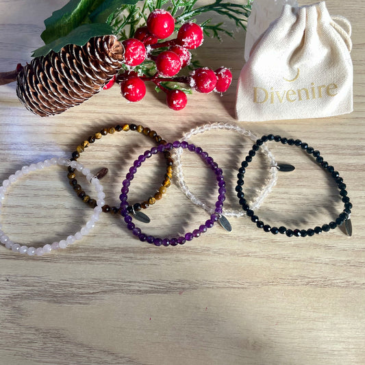 Pulsera Turmalina Negra 2 mm | Protección y Firmeza – Divenire