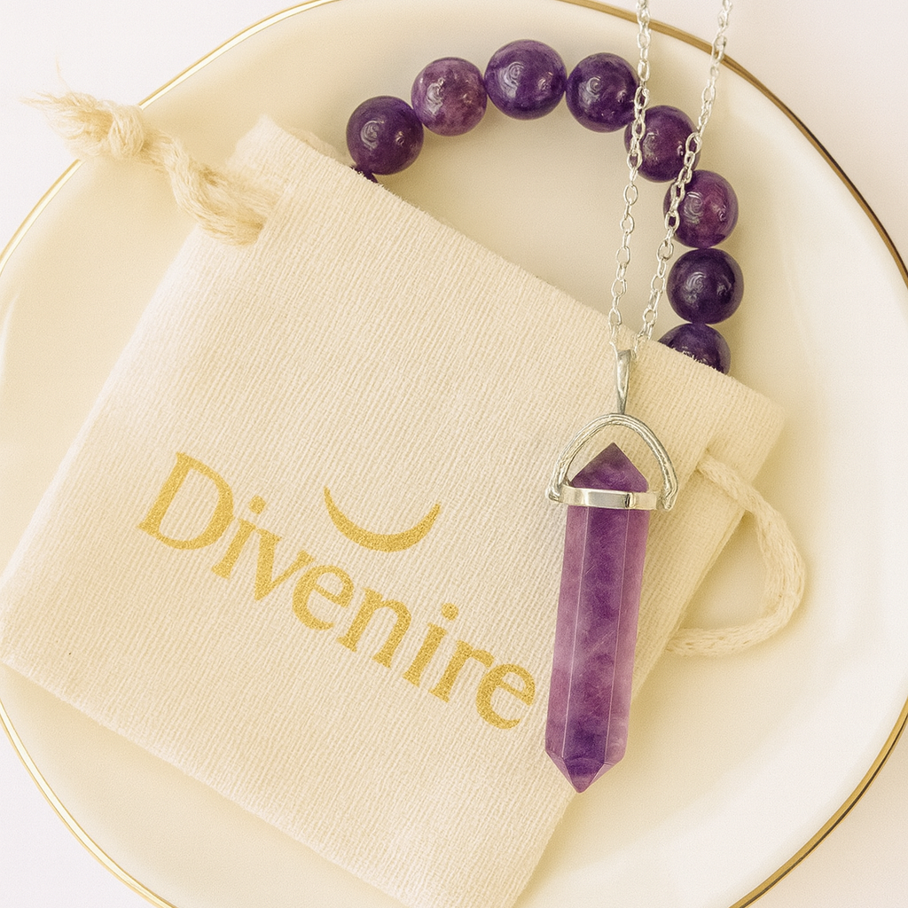 Conjuntos de Minerales Divenire | Pulsera + Colgante con Intención