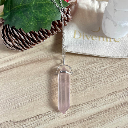 Colgante de Cuarzo Rosa | Amuleto de Amor Propio