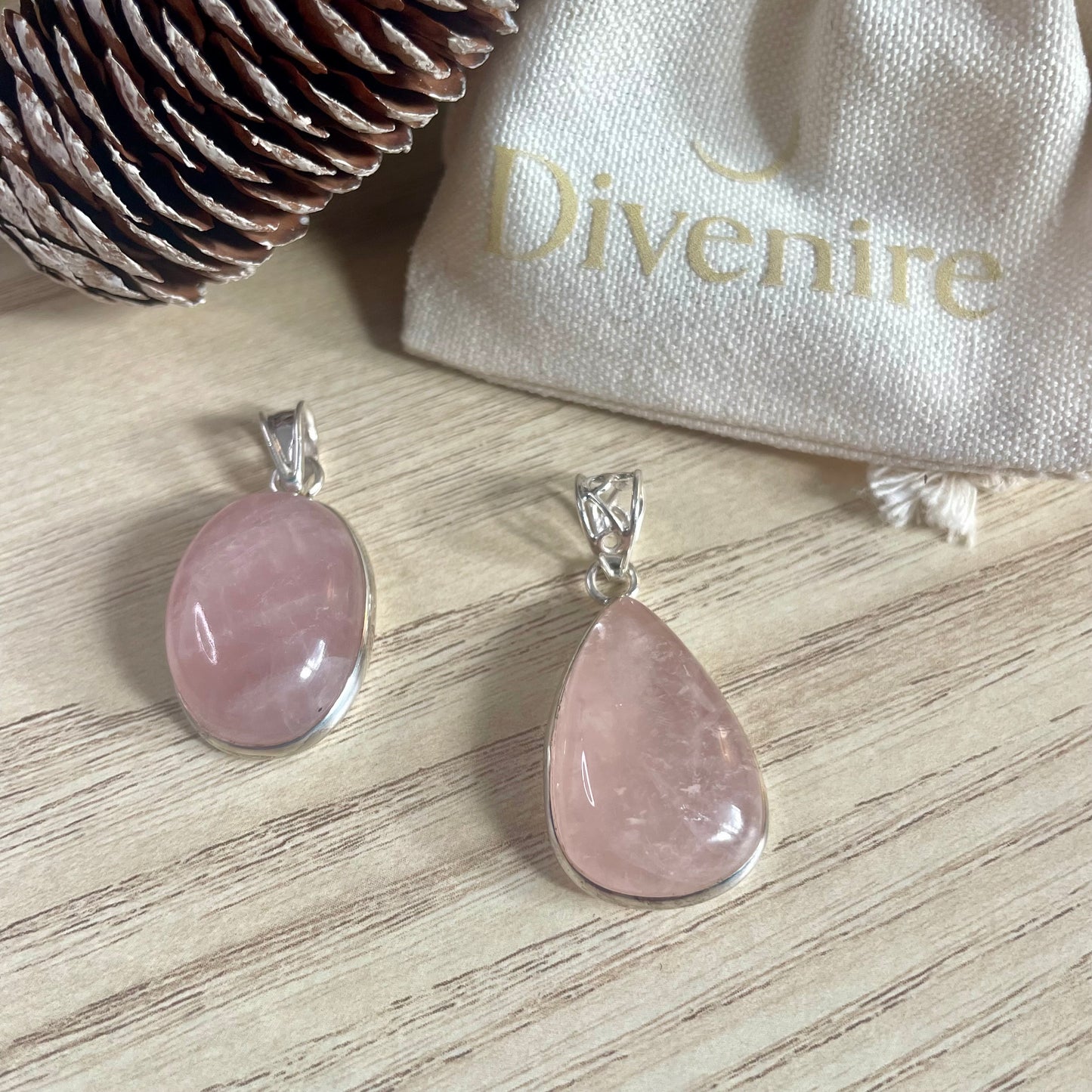 Colgante de Cuarzo Rosa | Amor y autoestima