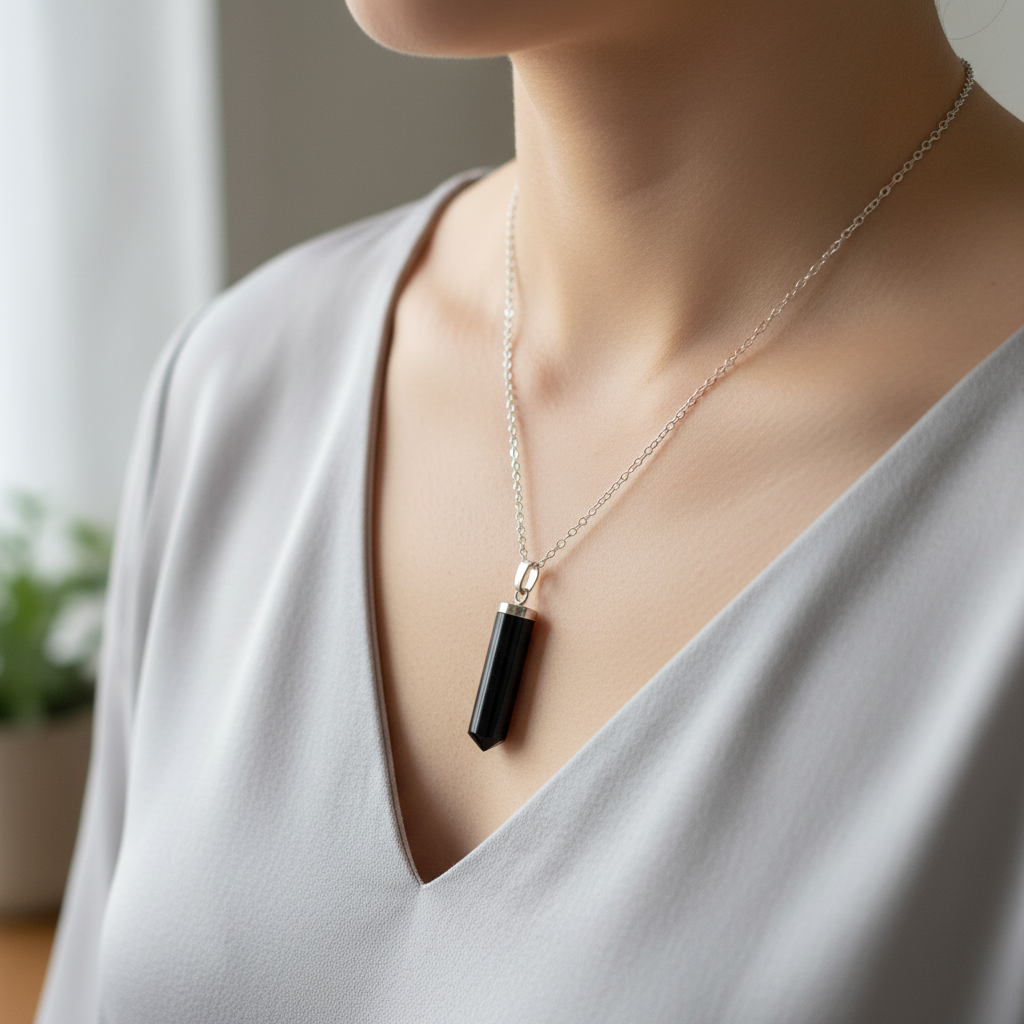 Colgante de Turmalina Negra | Amuleto de Protección y Energía