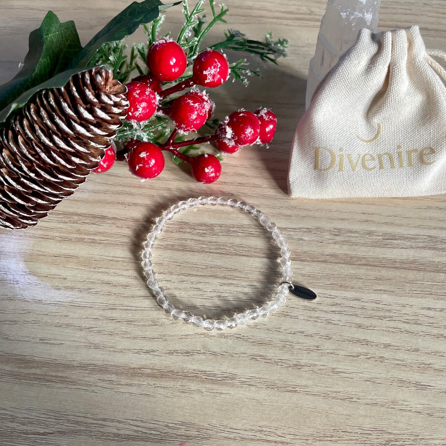 Pulsera Cuarzo Blanco 2 mm | Claridad y Presencia – Divenire