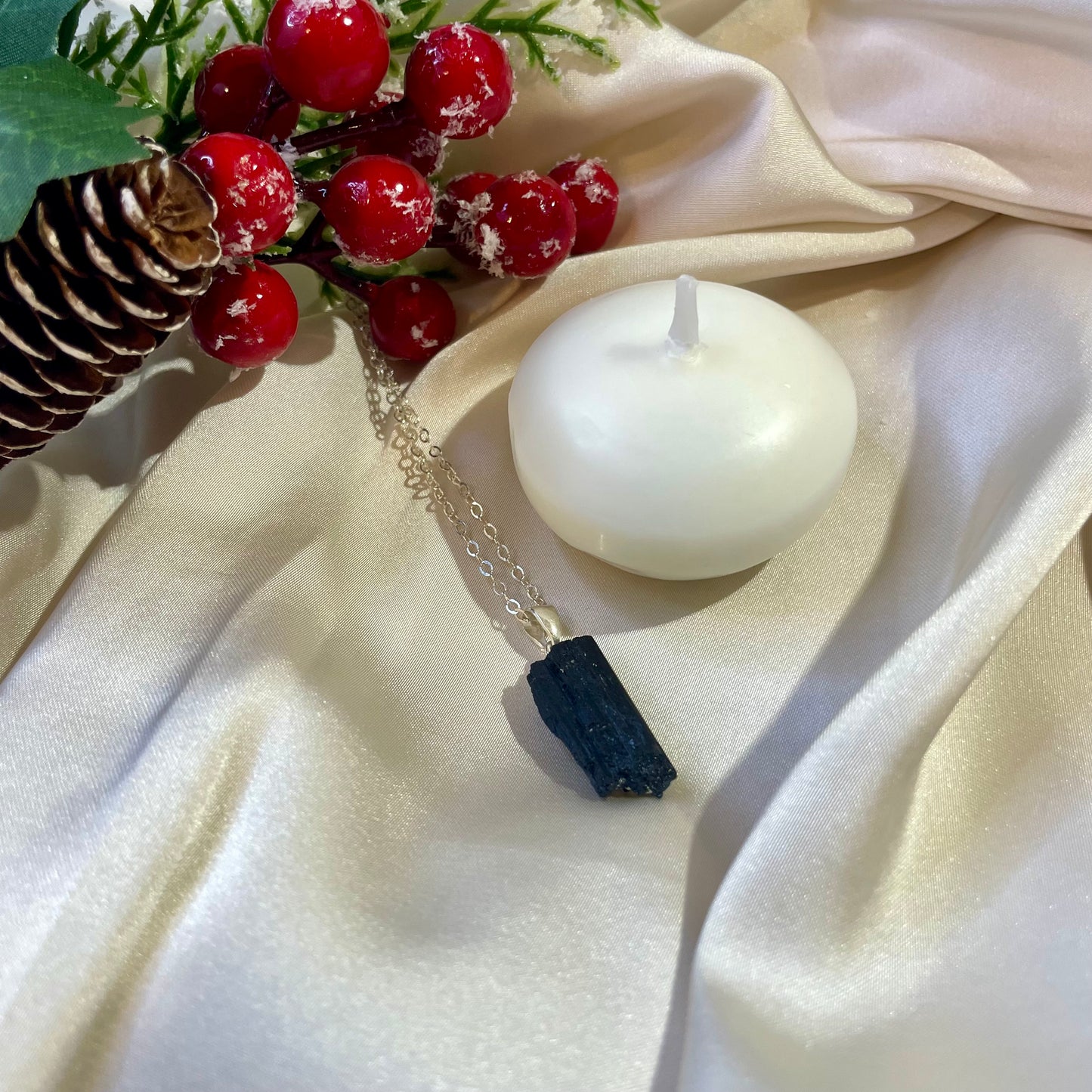 Colgante Turmalina Negra en Bruto | Plata 925 – Divenire