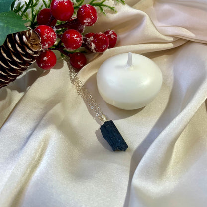 Colgante Turmalina Negra en Bruto | Protección