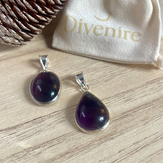 Colgante de Amatista | Plata 925 | Serenidad y equilibrio interno – Divenire
