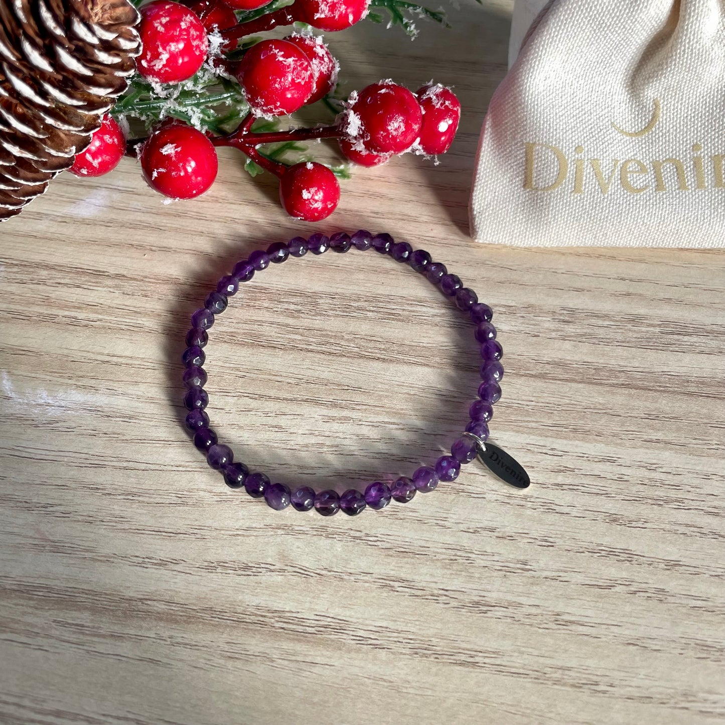 Pulsera Amatista 2 mm | Calma y Confianza Interior – Divenire