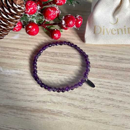 Pulsera Amatista 2 mm | Calma y Confianza Interior – Divenire