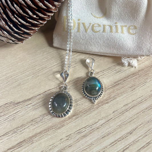 Colgante de Labradorita | Plata 925 | Transformación y expansión – Divenire