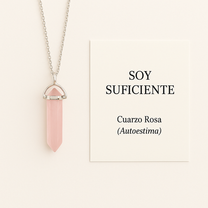 Colgante Cuarzo Rosa autoestima
