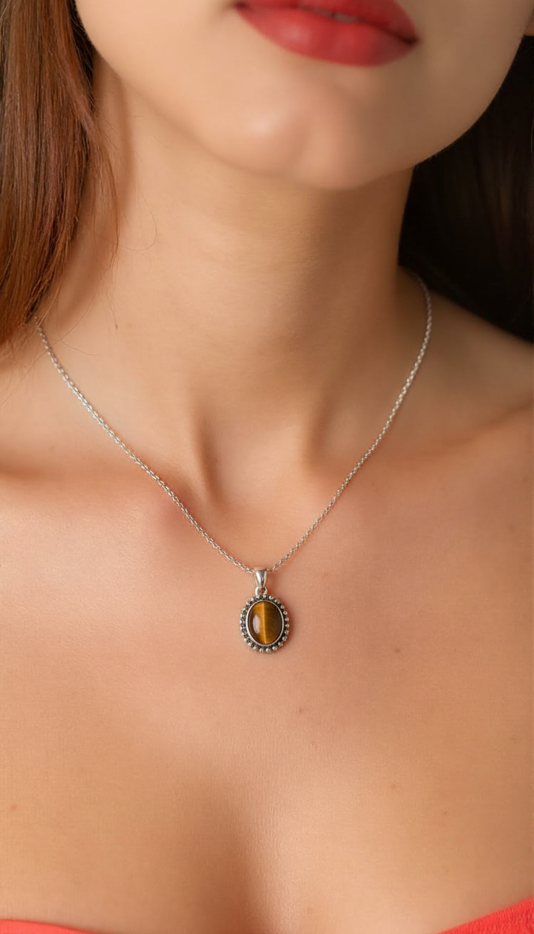 Colgante Ojo de Tigre | Plata 925 | Soy Poderosa – Divenire