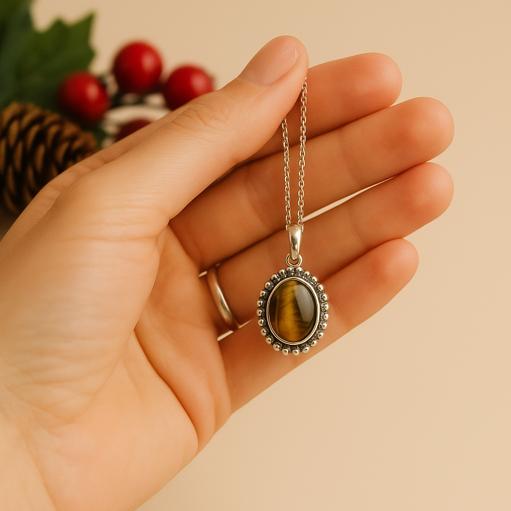Colgante Ojo de Tigre | Plata 925 | Soy Poderosa – Divenire