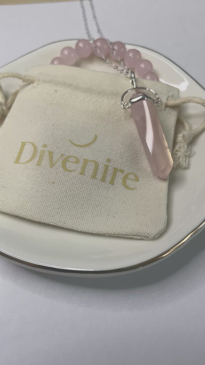 Colgante de Cuarzo Rosa | Amuleto de Amor Propio